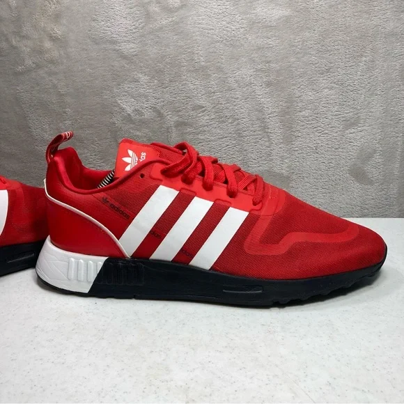 Adidas Multix Logo Print Vivid Red White Black Shoes GZ3534 Men's Sz 11.5